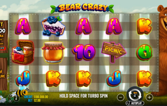 Screenshot from the New Bear Crazy Slot by Pragmatic Play