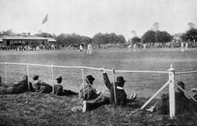Cricket Seen Being Played at Dublin's Phoenix Park in 1912.