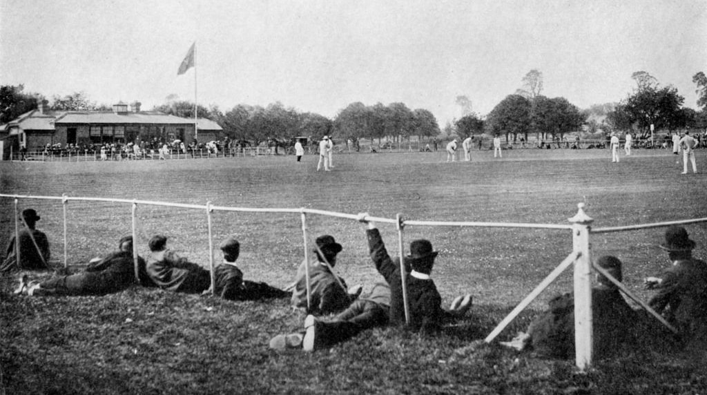 Cricket Seen Being Played at Dublin's Phoenix Park in 1912.
