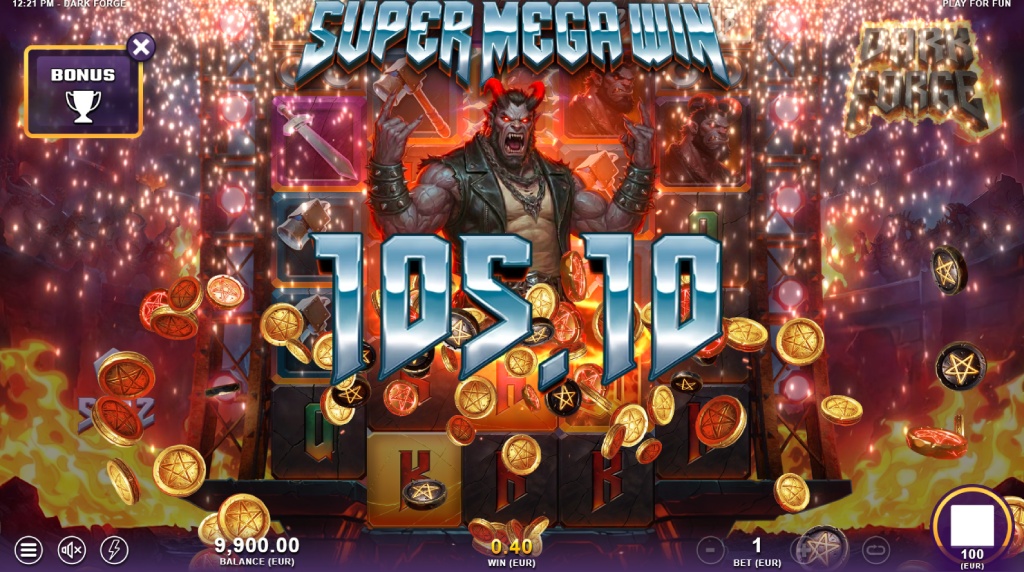 Screenshot from the Free Spins of Dark Forge