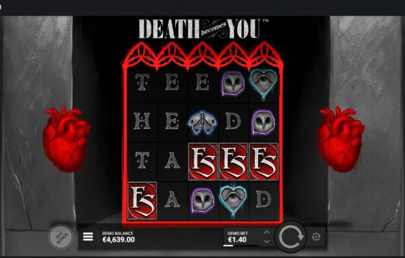 Screenshot from the New Death Becomes You Slot by Hacksaw Gaming