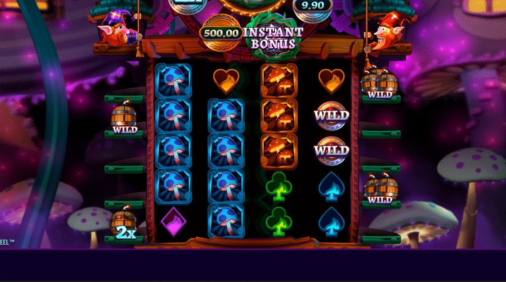Screenshot from the New Fire Gnomes 2 Magic Wheel Slot by Crazy Tooth Studio