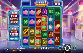 Screenshot from the New Furry Bonanza Megaways Slot by Pragmatic Play