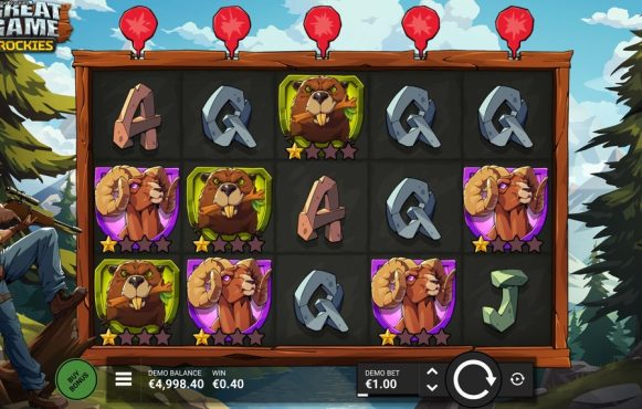 Screenshot from the New Great Game Rockies Slot by Hacksaw Gaming