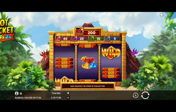 Screenshot from the New Hot Rocket 5x 3x 2x Slot by BGaming