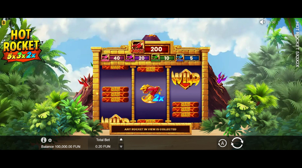 Screenshot from the New Hot Rocket 5x 3x 2x Slot by BGaming