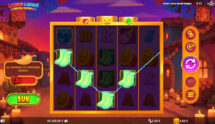 Screenshot from the New Lucha Lucha Respin Rumble Slot by Fantasma Games