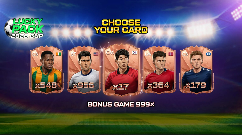 Screenshot from the Bonus Game Feature of Lucky Pack 2026 Cup