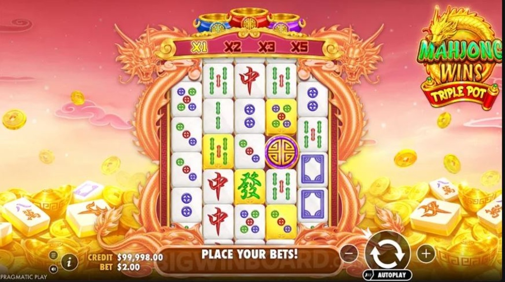 Screenshot from the New Mahjong Wins Triple Pot Slot by Pragmatic Play