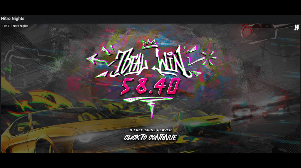Screenshot from the Tokyo Bonus Game of Nitro Nights