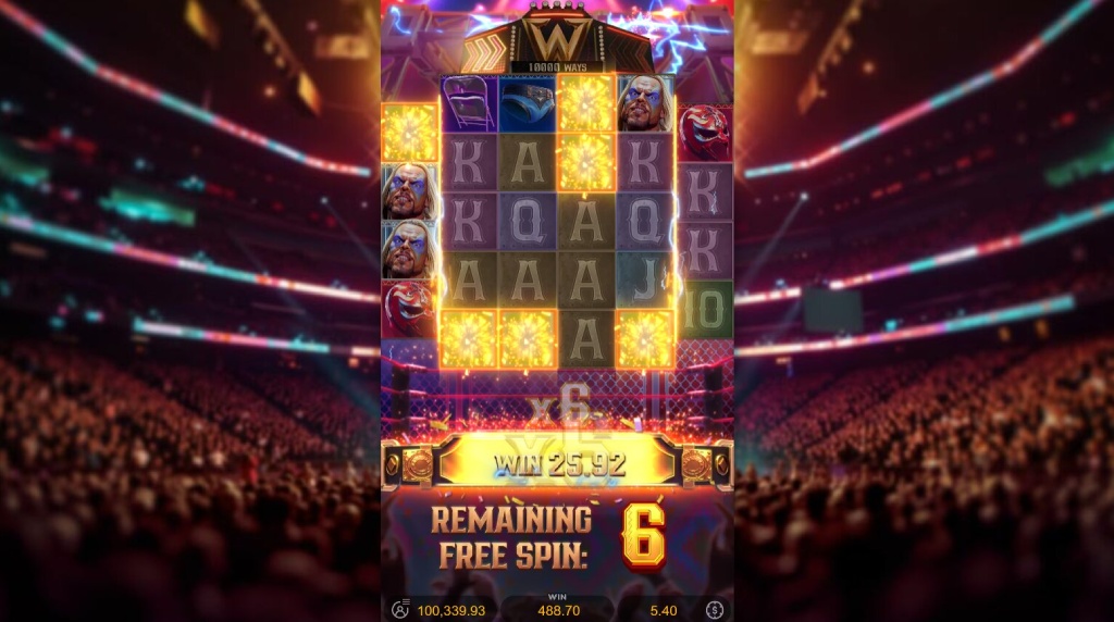 Screenshot from the Free Spins Game of Reel Royale Showdown