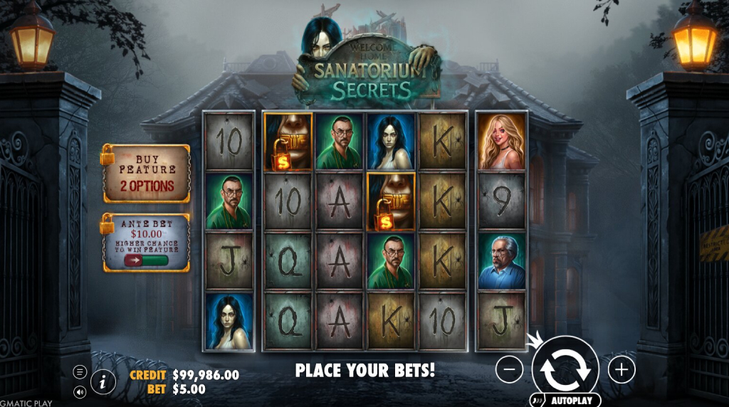 Screenshot from the New Sanatorium Secrets Slot by Pragmatic Play