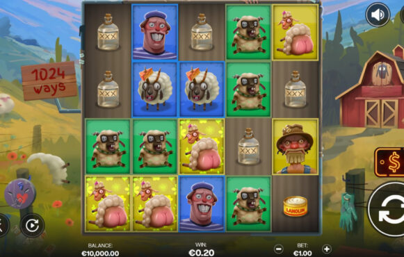 Screenshot from the New Sheeple Slot by Shady Lady