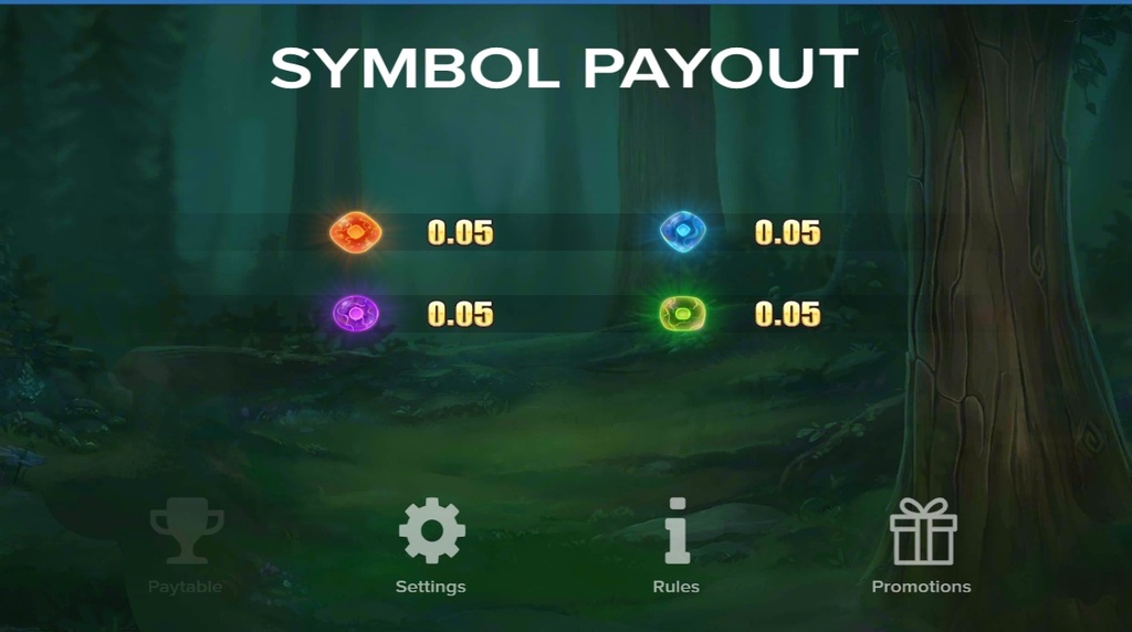 Screenshot from the Paytable of Spark of Creation