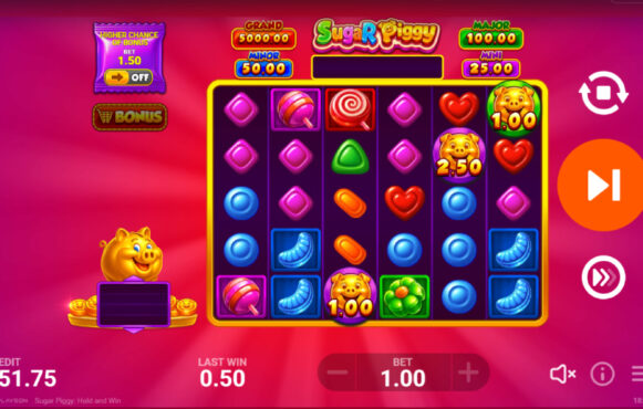Screenshot from the New Sugar Piggy Slot by Playson