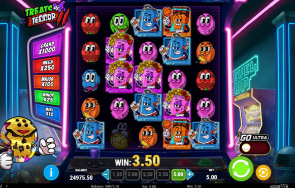 Screenshot from the New Treats of Terror 2 Slot by Play'n GO