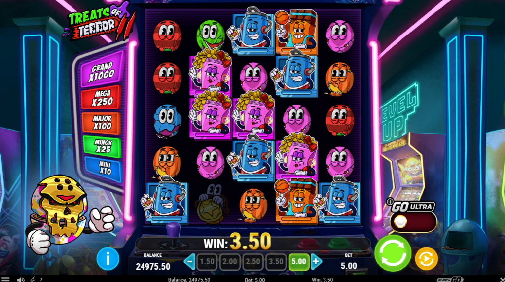Screenshot from the New Treats of Terror 2 Slot by Play'n GO