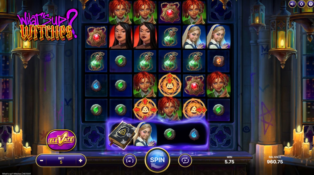 Screenshot from the New What’s Up Witches Slot by NetEnt