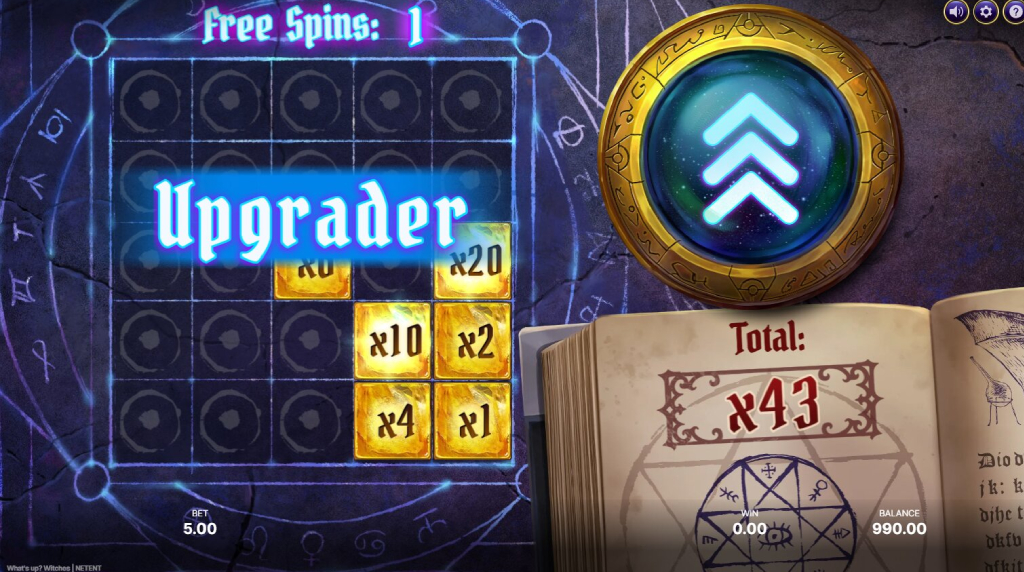 Screenshot from the Free Spins of What’s Up Witches