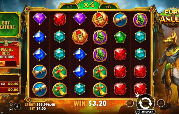 Screenshot from the New Fury of Anubis Slot by Pragmatic Play