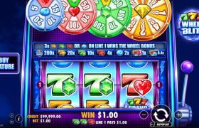 Screenshot from the new 777 Wheel Blitz slot by Pragmatic Play