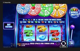 Screenshot cu noul slot 777 Wheel Blitz dezvoltat de Pragmatic