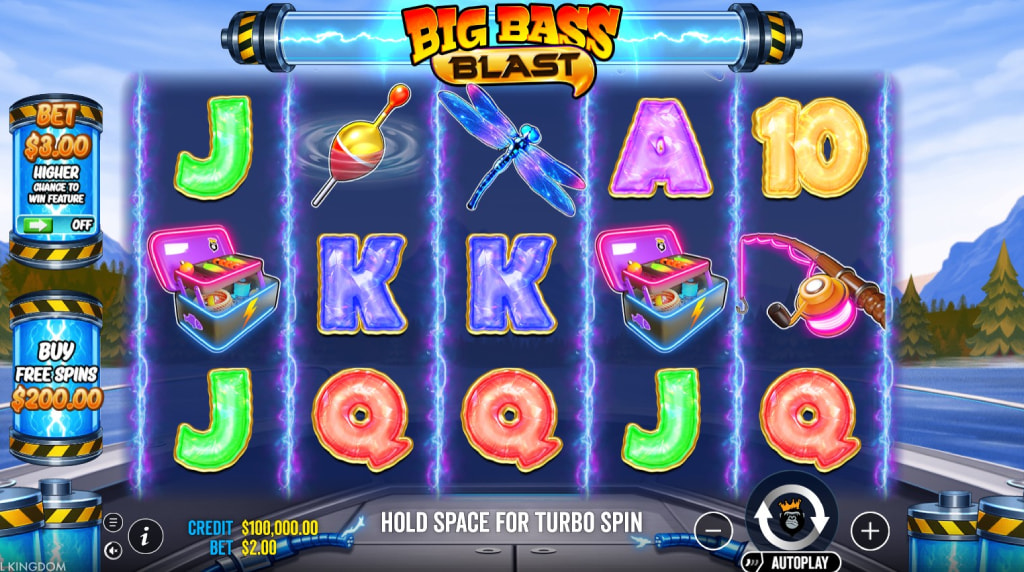 Screenshot della nuova slot Big Bass Blast di Pragmatic Play
