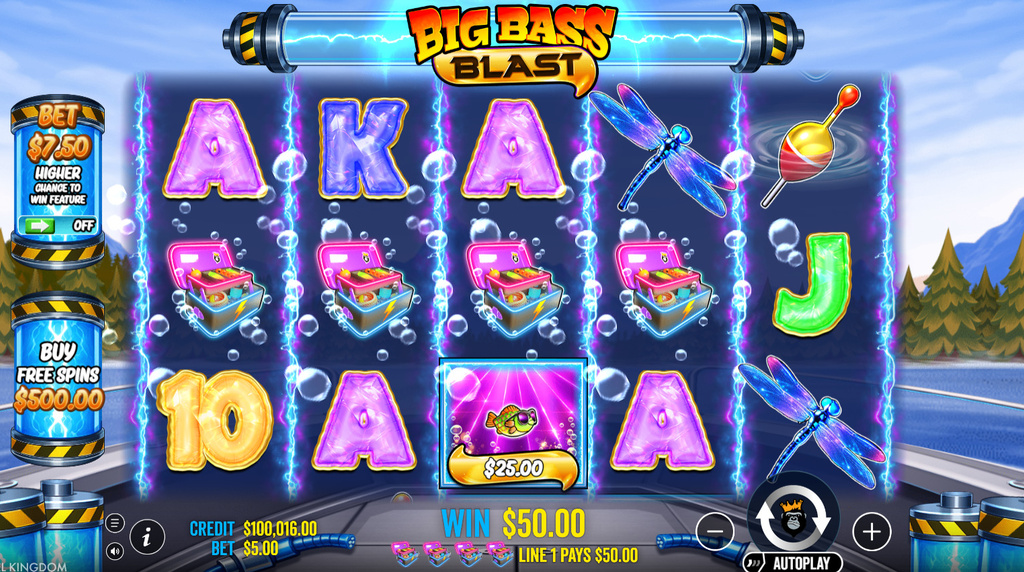 Screenshot from the Free Spins of Big Bass Blast