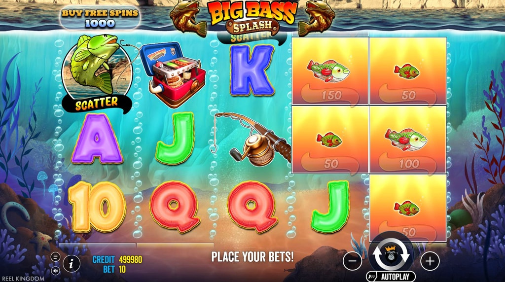 Screenshot van de slot Big Bass Splash (sequel)