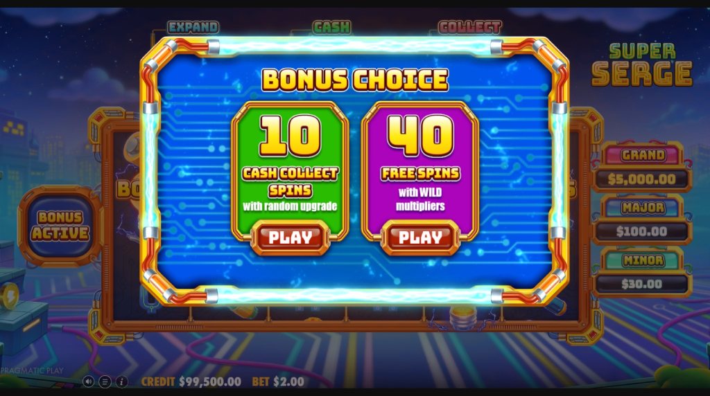 Bonus Scatter attivato su Super Serge