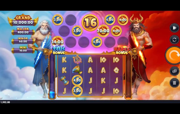 Screenshot from the New Brawl Gods Slot by Foxium