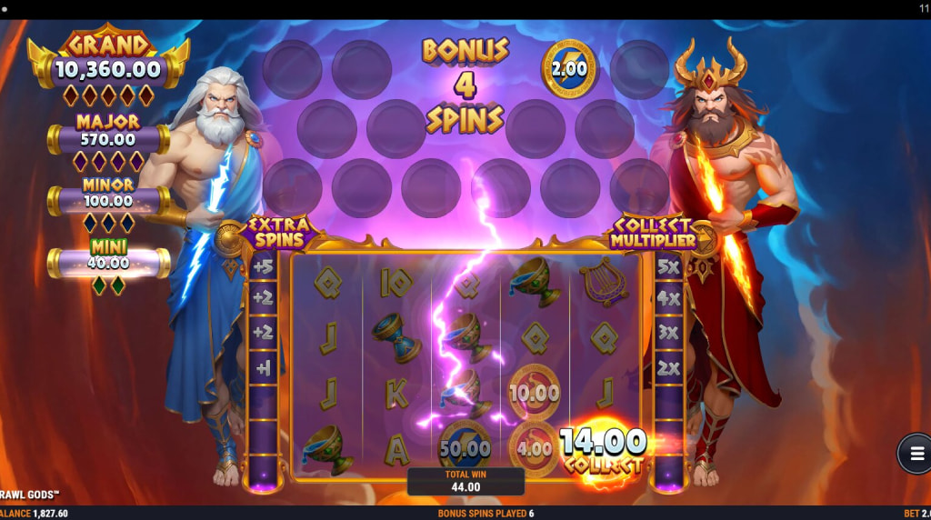 Screenshot from the Hades Bonus Game of Brawl Gods