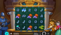 Screenshot from the New Cash Crooks Slot by Hacksaw Gaming