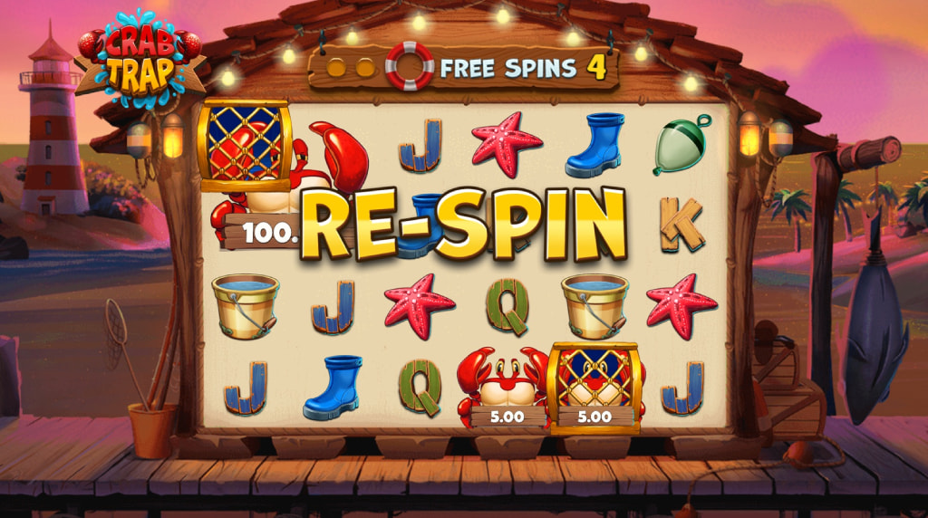 Screenshot af udbetalingstabellen i Crab Trap