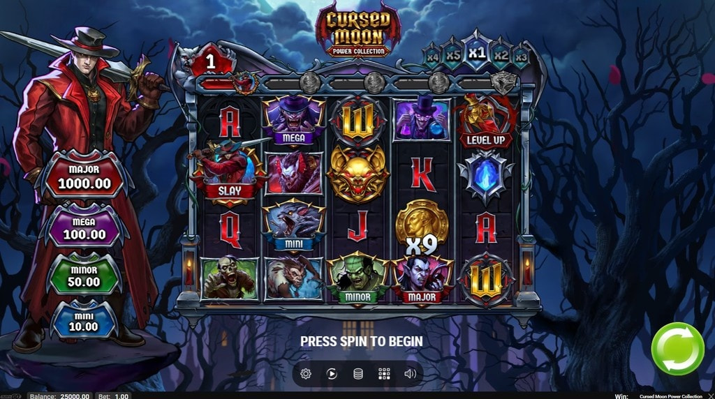 Screenshot della nuova slot Cursed Moon Power Collection di Play’n GO