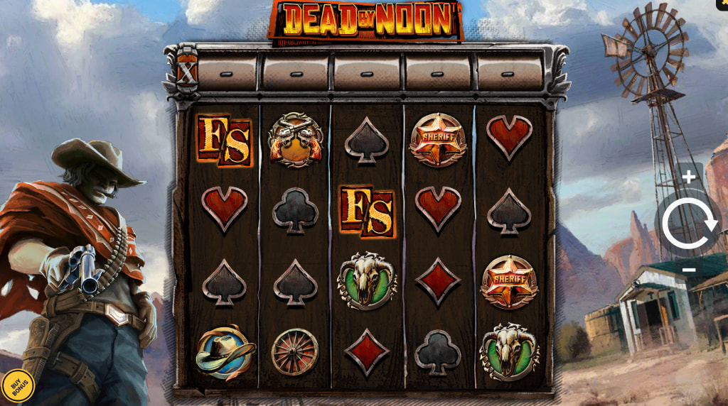 Screenshot from the new Dead By Noon slot by Hacksaw Gaming