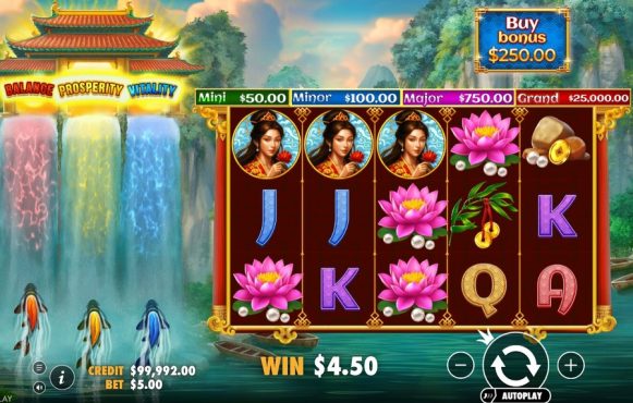 Screenshot from the New Dragon's Gate Bonus Choice Slot by Pragmatic Play