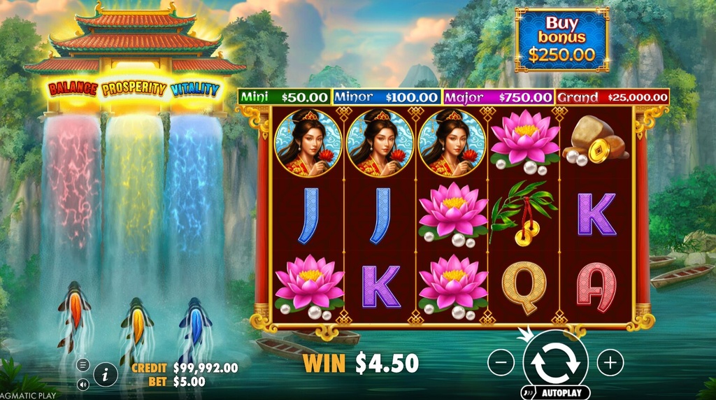 Screenshot from the New Dragon's Gate Bonus Choice Slot by Pragmatic Play