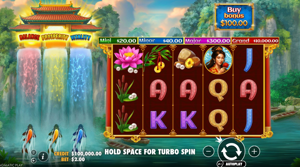 Screenshot della nuova slot Dragon’s Gate Bonus Choice di Pragmatic Play