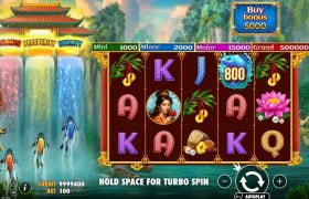 Screenshot van de nieuwe Dragon's Gate Bonus Choice slot van Pragmatic Play