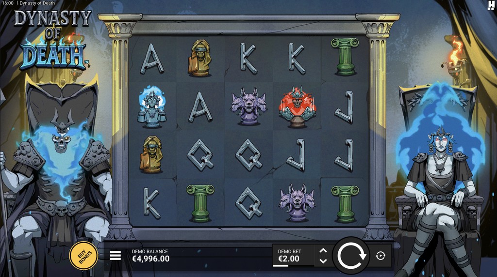 Screenshot from the Dynasty of Death by Hacksaw Gaming game