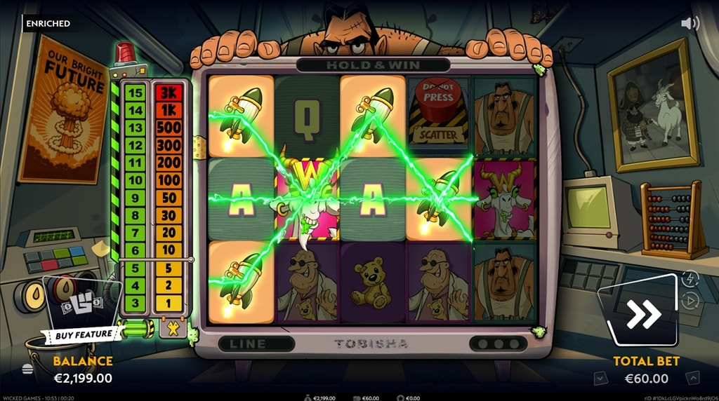 Screenshot fra den Nye Enriched Slot af Wicked Games