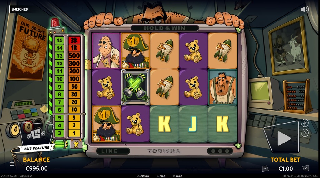 Screenshot van de nieuwe Enriched slot van Wicked Games
