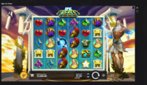 Screenshot cu noul slot Epic Ze Zeus dezvoltat de Hacksaw Gaming