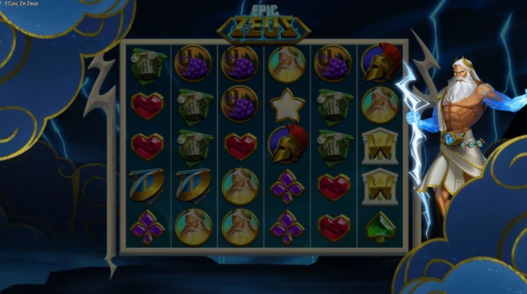Screenshot from the free spins game of Epic Ze Zeus