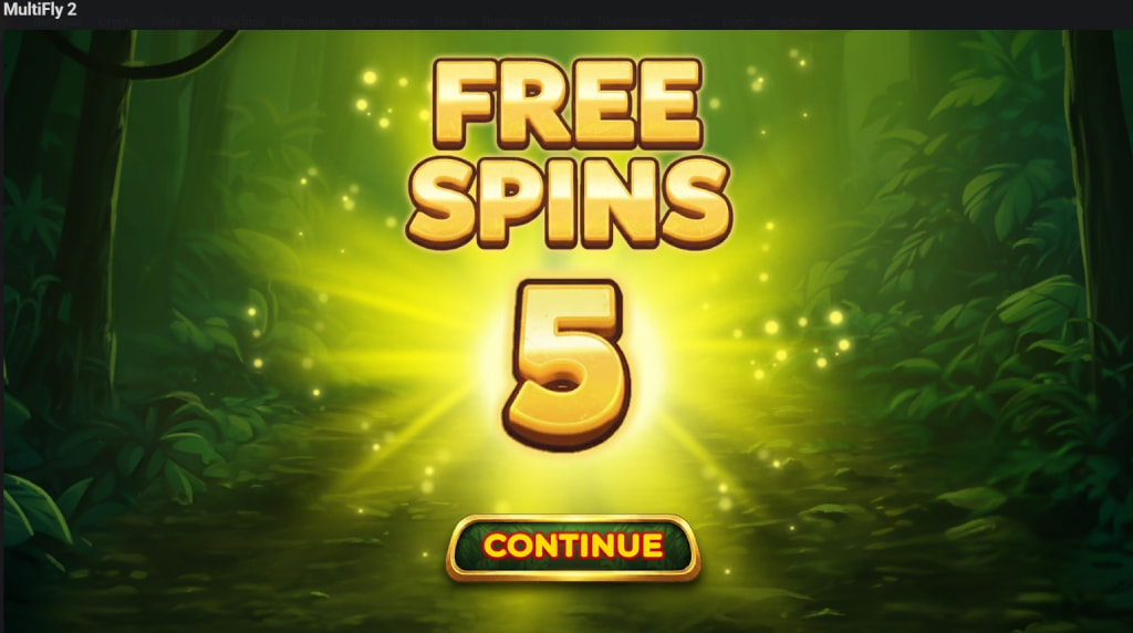 Screenshot della funzione Free Spins su MultiFly 2