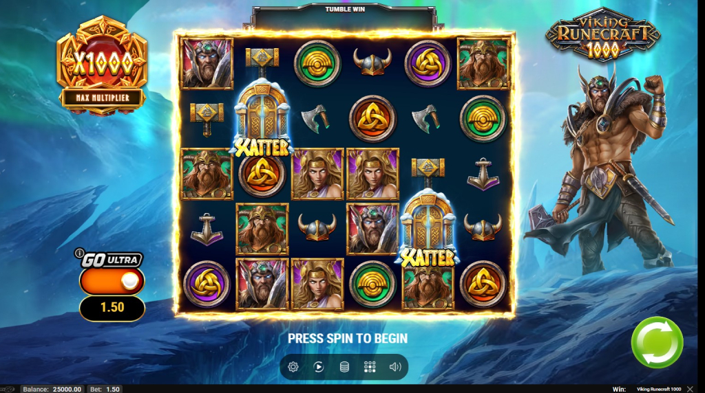 Screenshot della funzione GO ULTRA su Viking Runecraft 1000