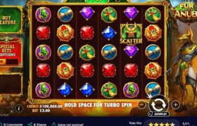 Screenshot cu noul slot Fury of Anubis dezvoltat de Pragmatic