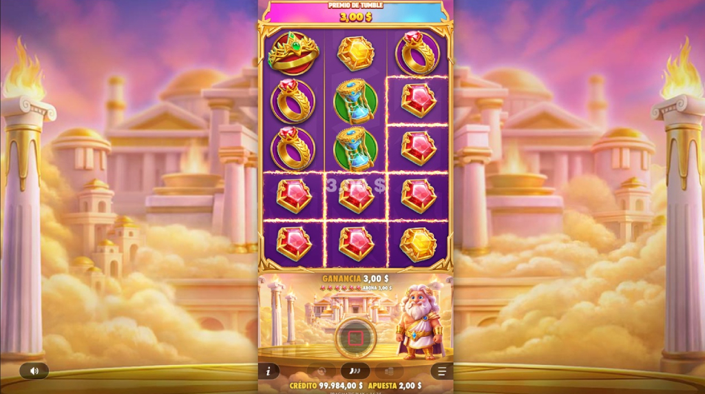 Screenshot fra den Nye Gates of Olympus POP Slot af Pragmatic Play