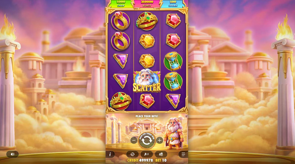 Screenshot van de nieuwe Gates of Olympus POP slot van Pragmatic Play